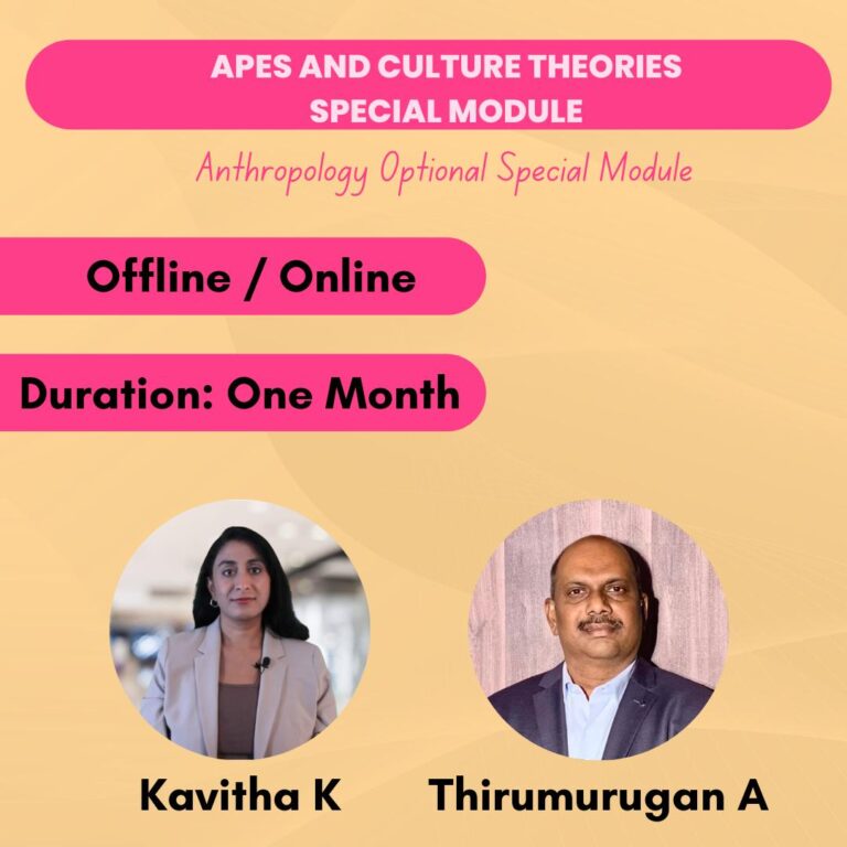 APES AND CULTURE THEORIES SPECIAL MODULE